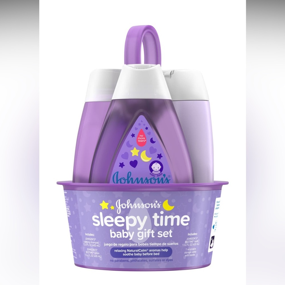 Johnson & Johnson Lavender Sleepy Time Baby Gift Set Bath Shampoo Lotion NWT